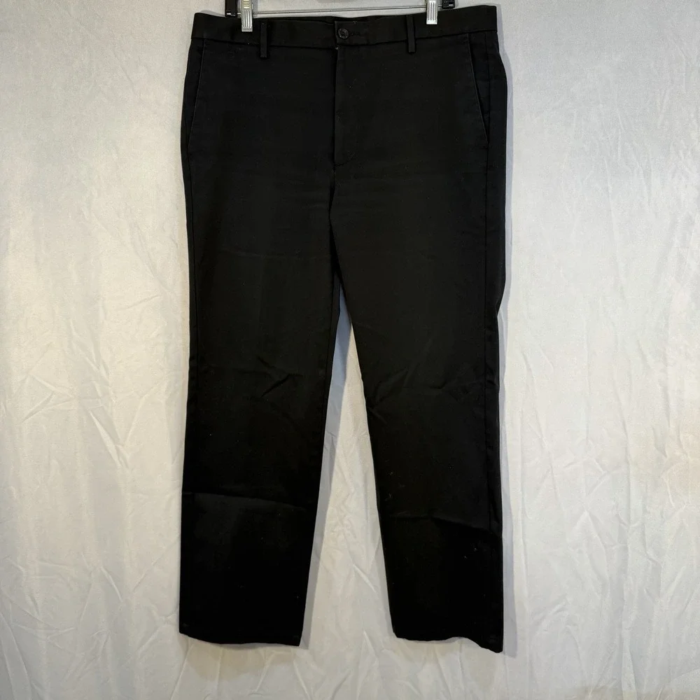 Dockers Pants Signature Khaki Slim Fit‎ D1 Chino Casual Black 36x30 Men's
